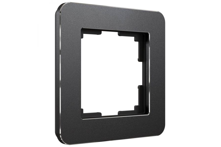 Рамка на 1 пост Werkel Platinum черный алюминий 4690389184420 W0012608