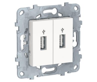 Розетка компьютерная USBx2 Schneider Electric Unica New NU542718
