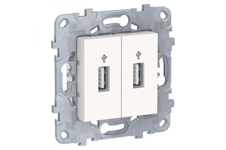 Розетка компьютерная USBx2 Schneider Electric Unica New NU542718