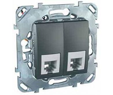 Розетка телефонная 2хRJ11 Schneider Electric Unica MGU5.9090.12ZD