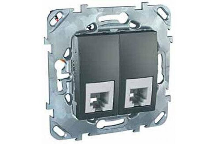 Розетка телефонная 2хRJ11 Schneider Electric Unica MGU5.9090.12ZD