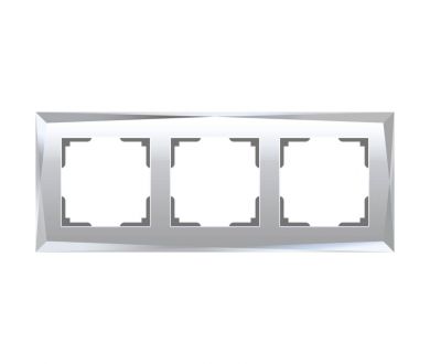 Рамка на 3 поста Werkel Diamant зеркальный W0031220 4690389158834