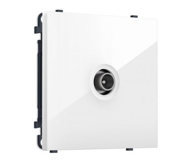 Комплект механизма TV розетки проходной SIGMA Белый глянец 5-1000 MHz 4dB QUANT PRO Ambrella Volt MS113030 (SP1130, PR211)
