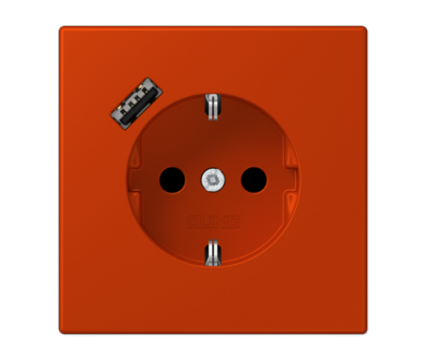 Купить Розетка 2K+З USB Typ A Jung LC1520-18A244 Розетка 2K+З USB Typ A Jung LC1520-18A244