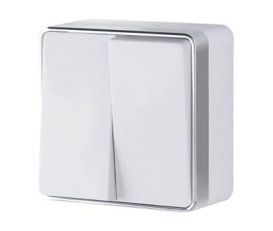 Выключатель двухклавишный Werkel Gallant белый W5020001 4690389164118