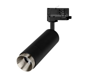Трековый трехфазный светильник Arlight LGD-GESTIA-TRACK-4TR-R56-15W Day4000 (Черный-никель, 25-50 deg, 230V) (IP20 Металл) 064974