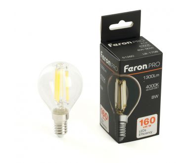 Лампа светодиодная Feron LB-1708 E14 8W 4000K 51260