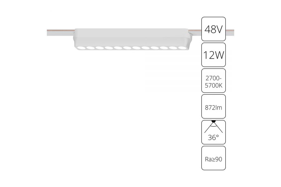 Трековый магнитный светильник Arte Lamp Rapid A2954PL-1WH