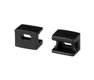 Заглушка Arlight PLINTUS-FANTOM-BENT BLACK с отверстием 043905