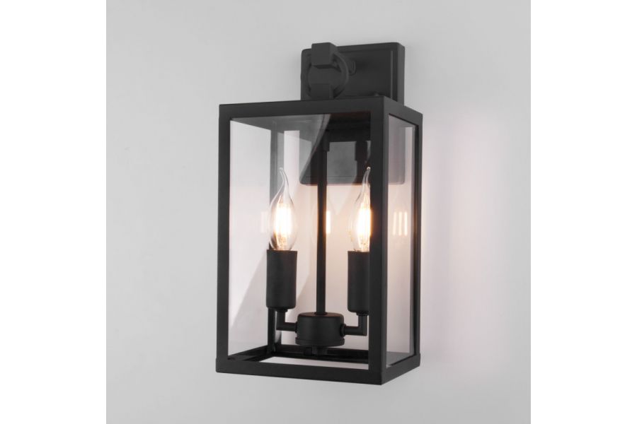 Уличный настенный светильник Elektrostandard Candle 35150/D черный 4690389182464 a058260