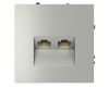 Розетка компьютерная двойная Voltum S70 VLS060205 (сталь)