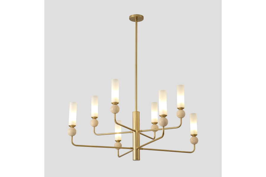 Люстра на штанге Crystal Lux SIMPLY SP8 BRASS