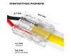 Коннектор прокалывающий 2 pin для гибкого соединения одноцветной LED ленты 8мм, тип SMD, COB длина провода 150мм Apeyron 09-114