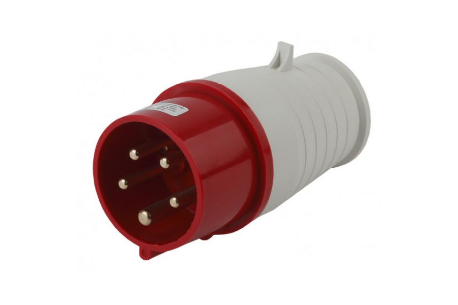 Вилка ЭРА V-16-3P-PE-N-IP44 переносная 015 3Р+РЕ+N 16А 380В IP44 Б0032851