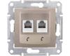 Розетка телефонная 2хRJ11 Schneider Electric Sedna SDN4201168
