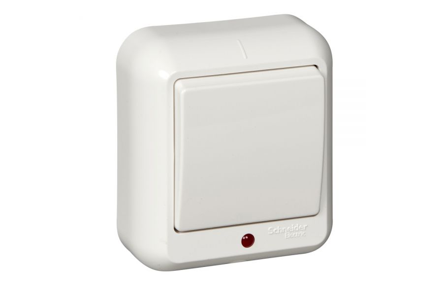 Выключатель 1-клавишный с подсветкой Schneider Electric Прима A16-046I-B