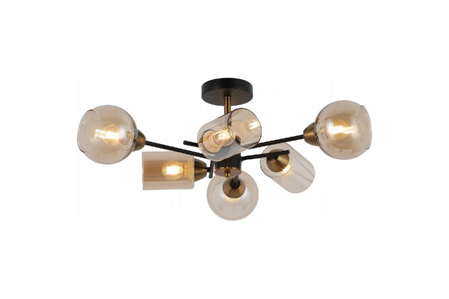 Люстра на штанге Illumico IL8243-6COU-79 BK GD