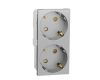 Розетка двойная Schneider Electric Unica New Modular с/з со шторками NU306730A