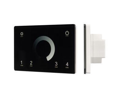 Панель Arlight Sens Smart-P79-Dim Black (230V, 4 зоны, 2.4G) 028399