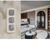 Комплект механизма 1-кл выключателя с самовозвратом с подсветкой 3200K OMEGA Сталь матовый QUANT Ambrella Volt MO502050 (OP5020, VM113, G11Y)