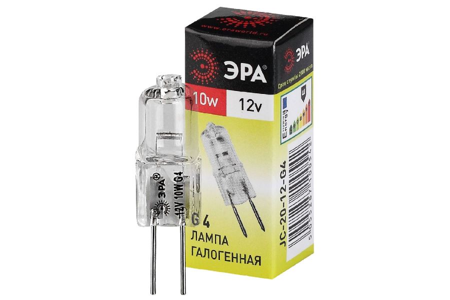 Лампа галогенная Эра G4 10W 3000K G4-JC-10W-12V C0027367