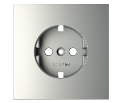 Накладка для розетки с заземлением Voltum S70 (сталь) VLS000605
