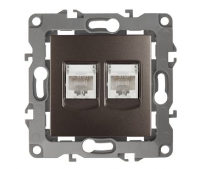 Розетка информационная двойная 2XRJ45 Эра 12-3108-13 Б0019355