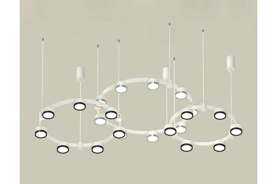 Комплект подвесного светильника Ambrella Light Techno Ring XR92082100 (A9208x3, C9241, C9236, C9231, N8118, N8113)