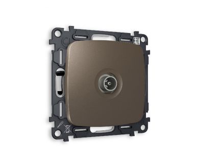 Комплект механизма TV розетки проходной 5-1000 MHz 4dB Ambrella Volt Omega MO643030