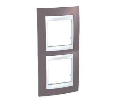 Рамка 2-постовая вертикальная Schneider Electric Unica Хамелеон MGU6.004V.876
