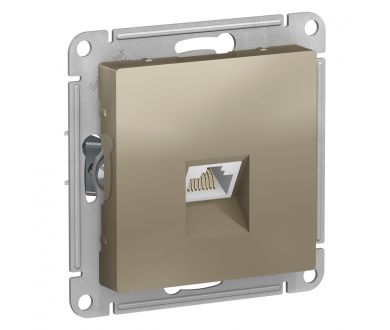 Розетка компьютерная RJ45, кат. 6A Systeme Electric AtlasDesign Шампань ATN000586