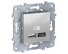 Розетка компьютерная USBx2 Schneider Electric Unica New тип А+С NU501830