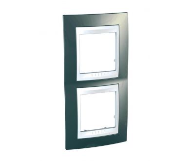 Рамка 2-постовая вертикальная Schneider Electric Unica Хамелеон MGU6.004V.824