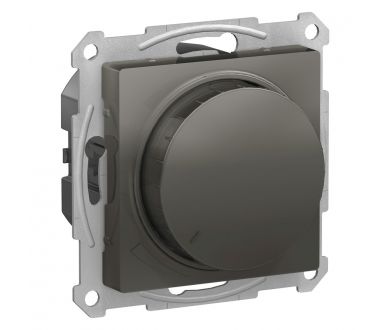 Светорегулятор (диммер) повор-нажим, LED, RC, 400Вт, Systeme Electric AtlasDesign Сталь ATN000923
