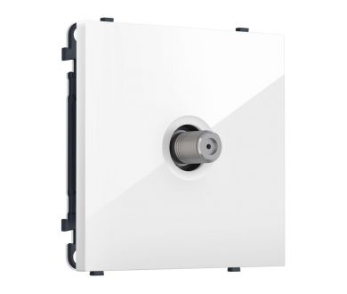 Комплект механизма TV розетки SAT SIGMA Белый глянец 5-2400MHz 3.5dB QUANT PRO Ambrella Volt MS113050 (SP1130, PR215)