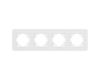 Рамка на 4 поста стеклянная Arlight FRM-OMALI-SFGS-4-WH 049716