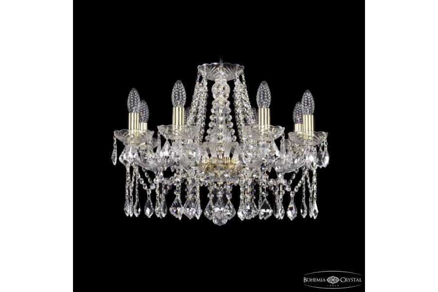 Подвесная люстра Bohemia Ivele Crystal 1413/8/200 G Leafs