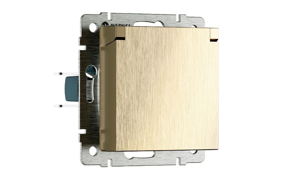 Розетка с защитной крышкой и шторками Werkel W1171210 4690389213137 a069604