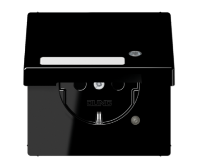 Розетка Schuko с крышкой Jung LS1520NAKLKOSW
