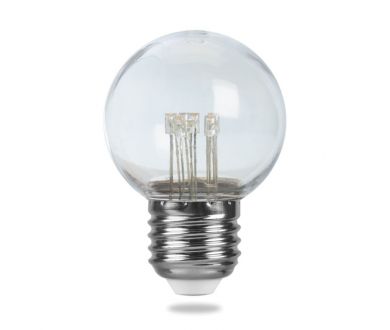 Лампа светодиодная Feron E27 1W 2700K Грибок Прозрачная LB-372 25909