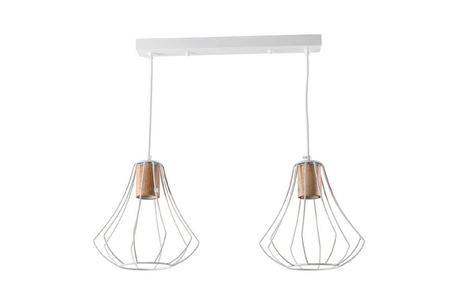 Подвесной светильник IMEX MD.9052-2-P-WH+WOOD