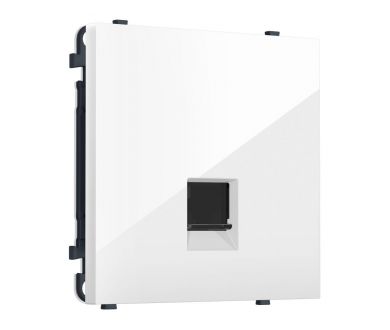 Комплект механизма компьютерной розетки SIGMA Белый глянец RJ-45 Ambrella Volt MS112010 (SP1120, PR188)