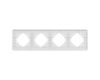 Рамка на 4 поста стеклянная Arlight FRM-OMALI-SFGS-4-WH 049716