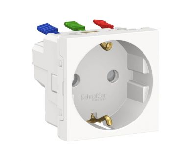 Розетка Schneider Electric Unica New Modular с/з со шторками 16A 250V NU305718