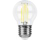Лампа светодиодная филаментная Feron E27 5W 2700K Шар Прозрачная LB-61 25581