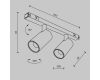 Трековый магнитный светильник Maytoni Focus Duo TR176-1-2X5WTW-M-B