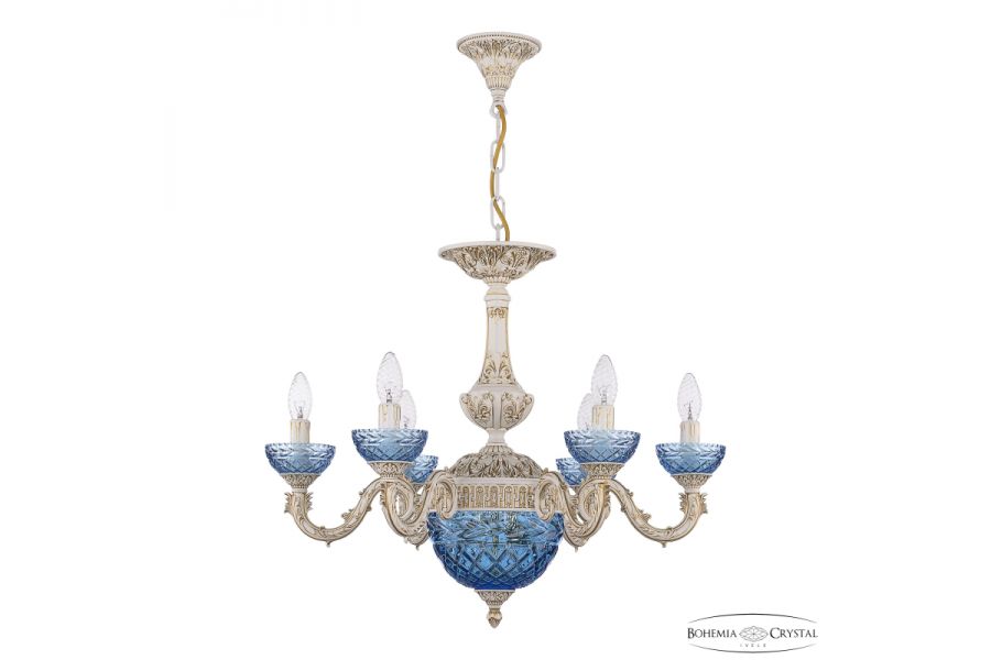 Подвесная люстра Bohemia Ivele Crystal AL79101P/6/175 WMG P Aquamarine/M-1F