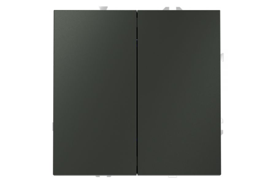 Выключатель с самовозвратом двухклавишный Voltum S70 VLS020606 (титан)