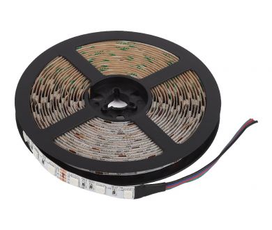 Светодиодная лента Эра 12В 5050 14,4Вт/м RGB 5м IP20 LS5050-14,4-60-12-RGB-IP20-2year-5m KU-5050AD-60D-RGB Б0044122