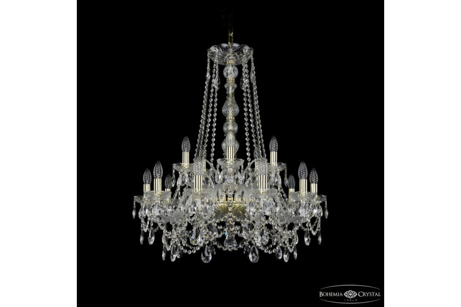 Подвесная люстра Bohemia Ivele Crystal 1411/10+5/240/h-84 G